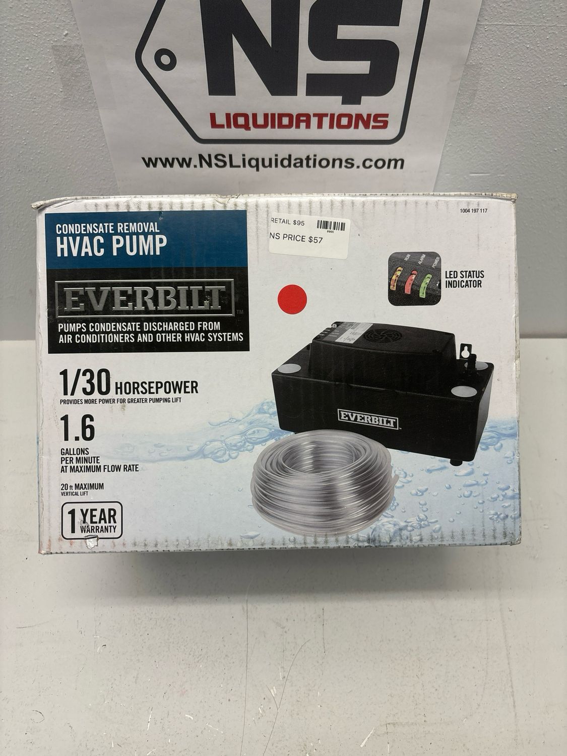 Everbilt 120-Volt Condensate Pump w/ Hose EB-PUMP-T  . ..