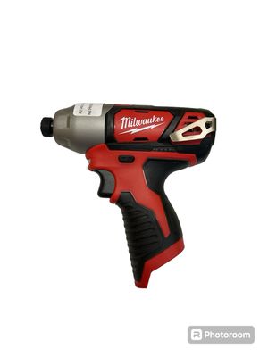 Milwaukee M12 12V Lithium-Ion Cordless 1/4 in. Hex Impact (Tool-Only) 2462-20