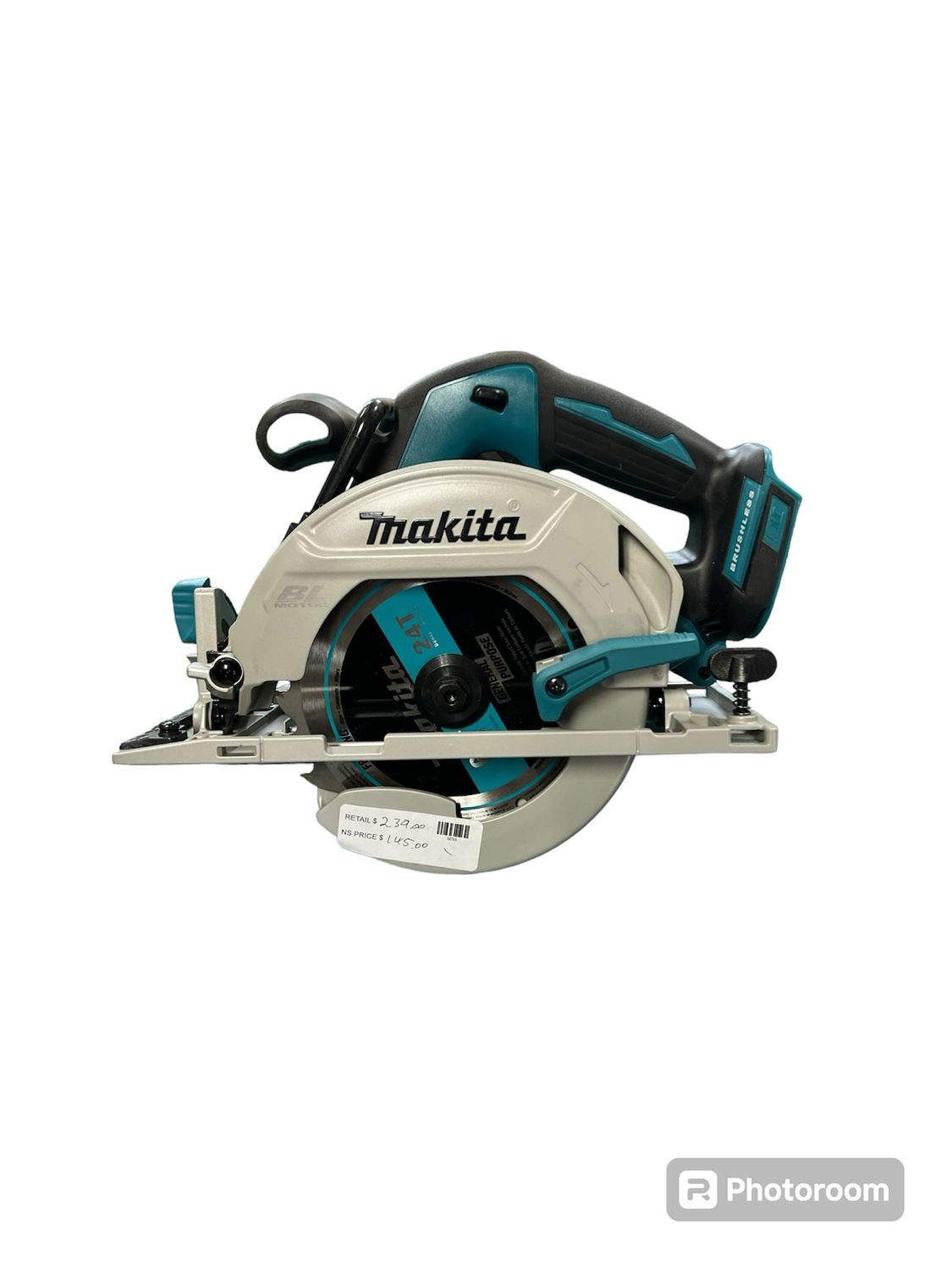 Makita 18V LXT Lithium-Ion Brushless Cordless 6-1/2 in. Circular Saw with Electric Brake and 24T Carbide Blade (Tool-Only) XSH03Z