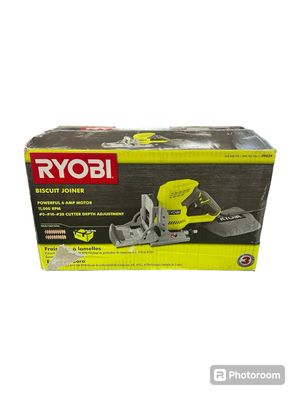 Ryobi 6 Amp Corded AC Biscuit Joiner Kit with Dust Collector and Bag JM83K