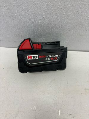 Milwaukee M18 18-Volt 5.0 Ah Lithium-Ion XC Extended Capacity Battery Pack 48-11-1850 . .