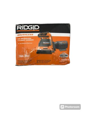 Ridgid 18V OCTANE Brushless Cordless 3-Speed 1/4 Sheet Sander R86064B .