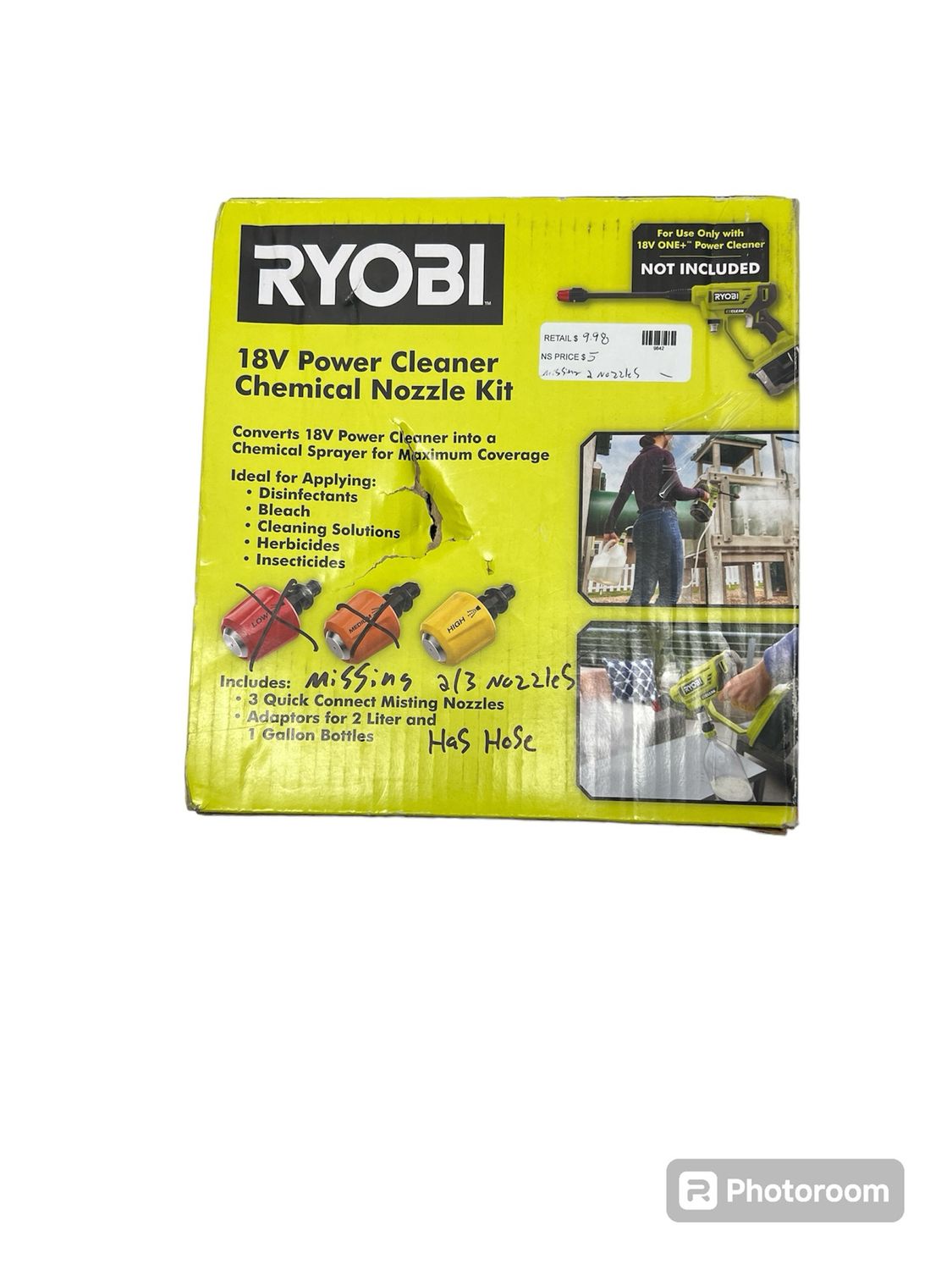 Ryobi EZClean Power Cleaner Chemical Nozzle Kit RY31MNK01