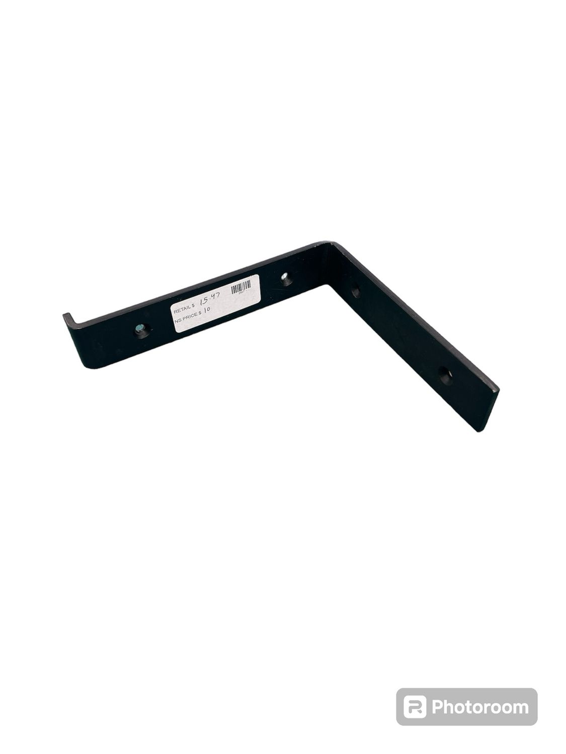 Crates &amp; Pallets 8 in. Black Steel Shelf Bracket for Wood Shelving