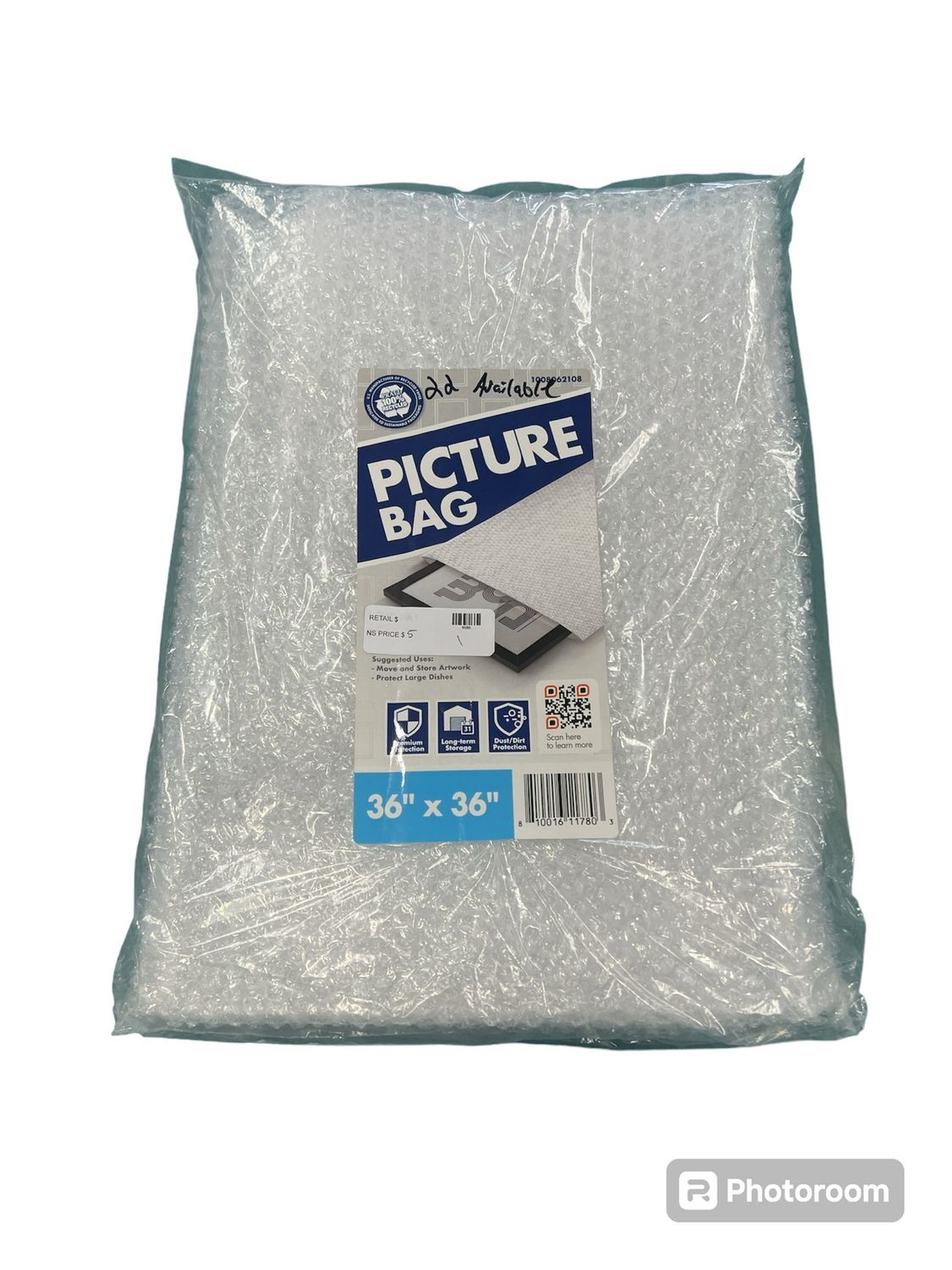 Pratt Retail Specialties 3/16 in. Bubble Picture Bag BUBPICBAG