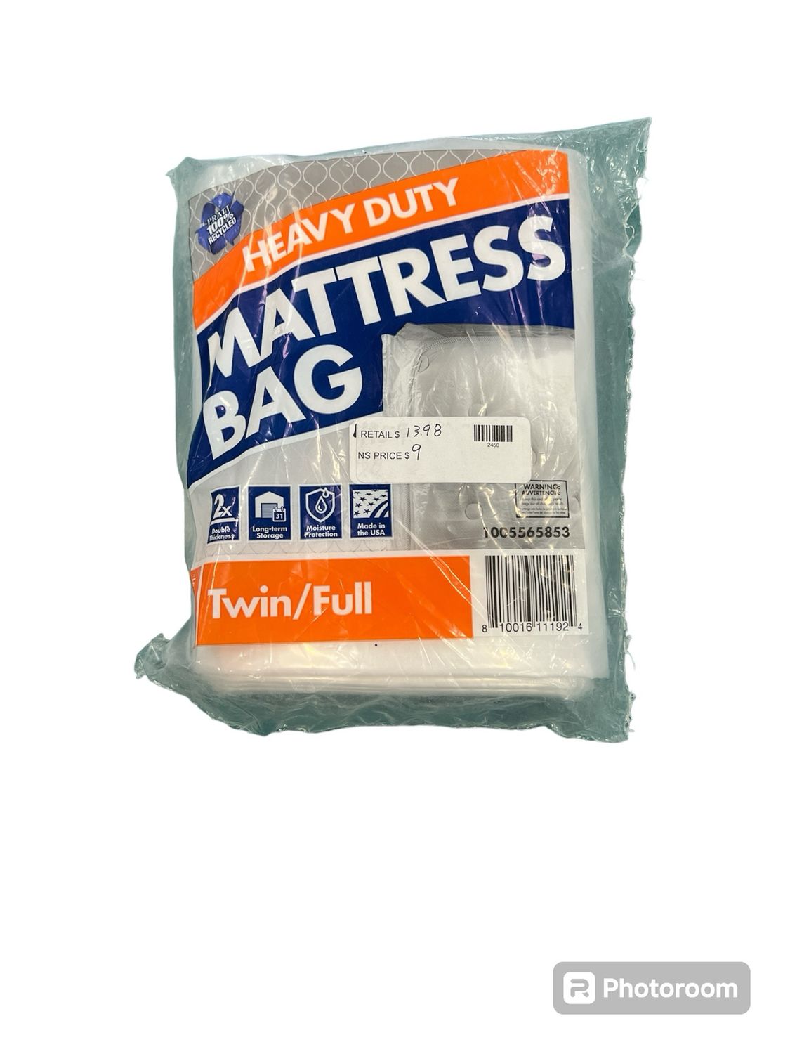 Heavy Duty Mattress Bag Twin/Full
