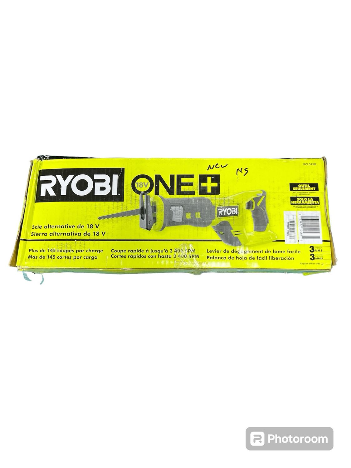 Ryobi ONE+ 18V Cordless Reciprocating Saw (Tool Only) PCL515B .