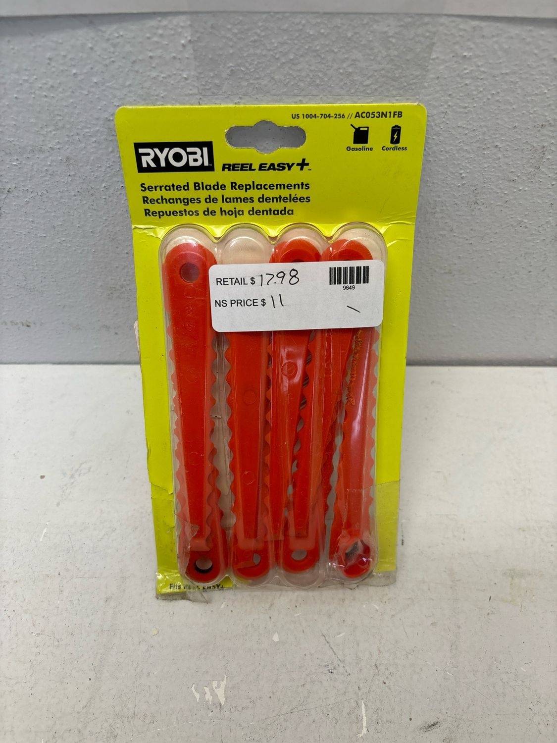 RYOBI REEL EASY + Serrated Blade Replacements (8-Pack) AC053N1FB