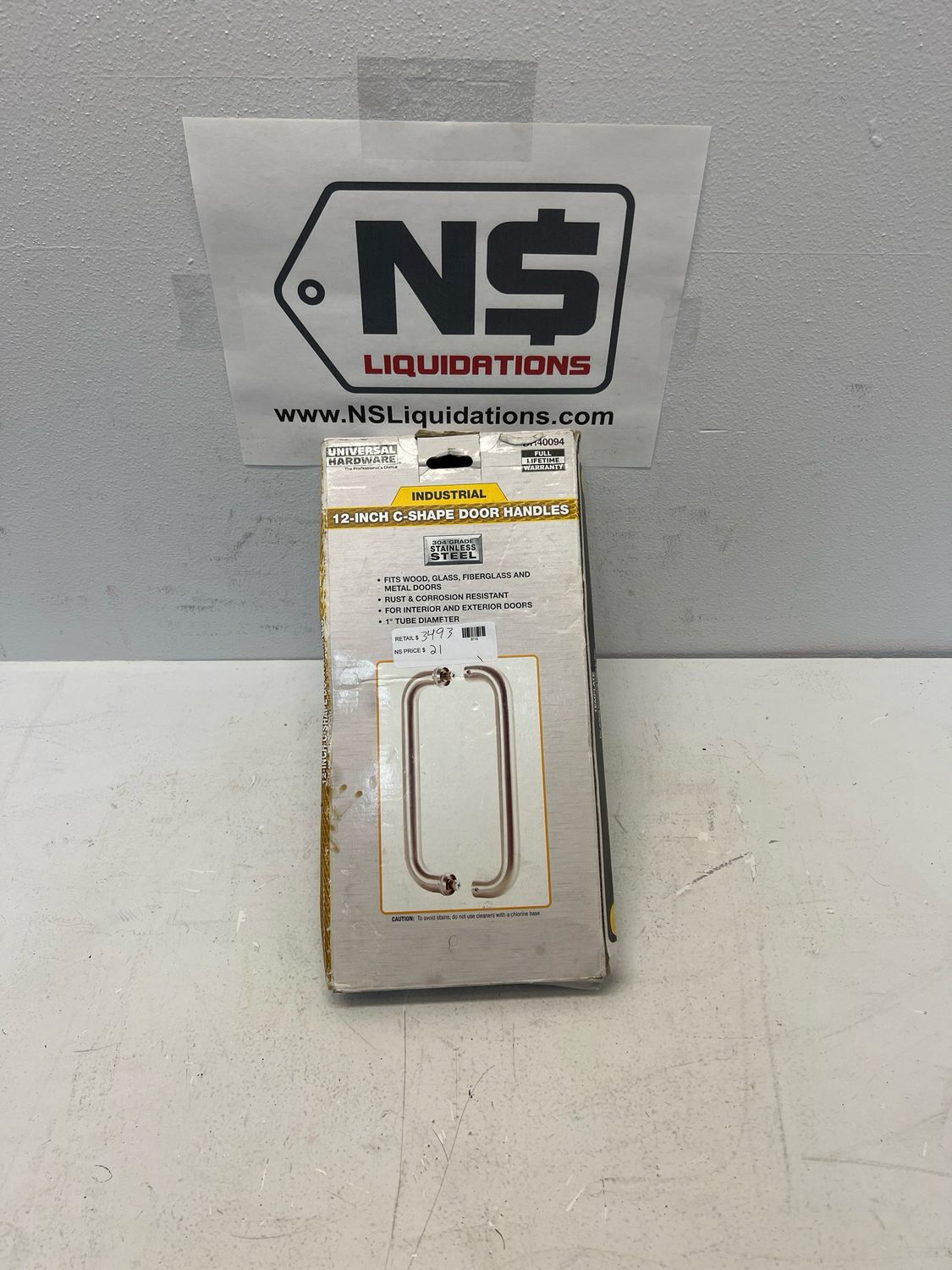 Universal Hardware C Style 12 in. SS Pull Handle UH40094