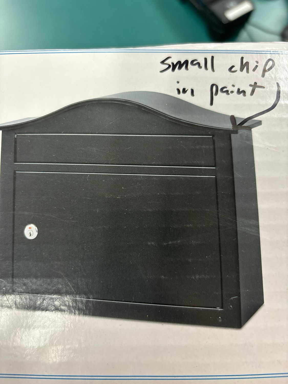 Architectural Mailboxes Saratoga Black, Medium, Steel, Locking Wall Mount Mailbox  2550B-10