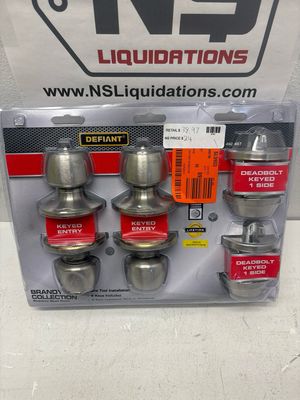 Brandywine Defiant Stainless Steel Single Cylinder Keyed Entry Project Pack B86L1BD