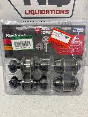 Kwikset Cove Venetian Bronze Keyed Entry Door Knob and Single Cylinder Deadbolt Project Pack T242CV11PSMTCPC