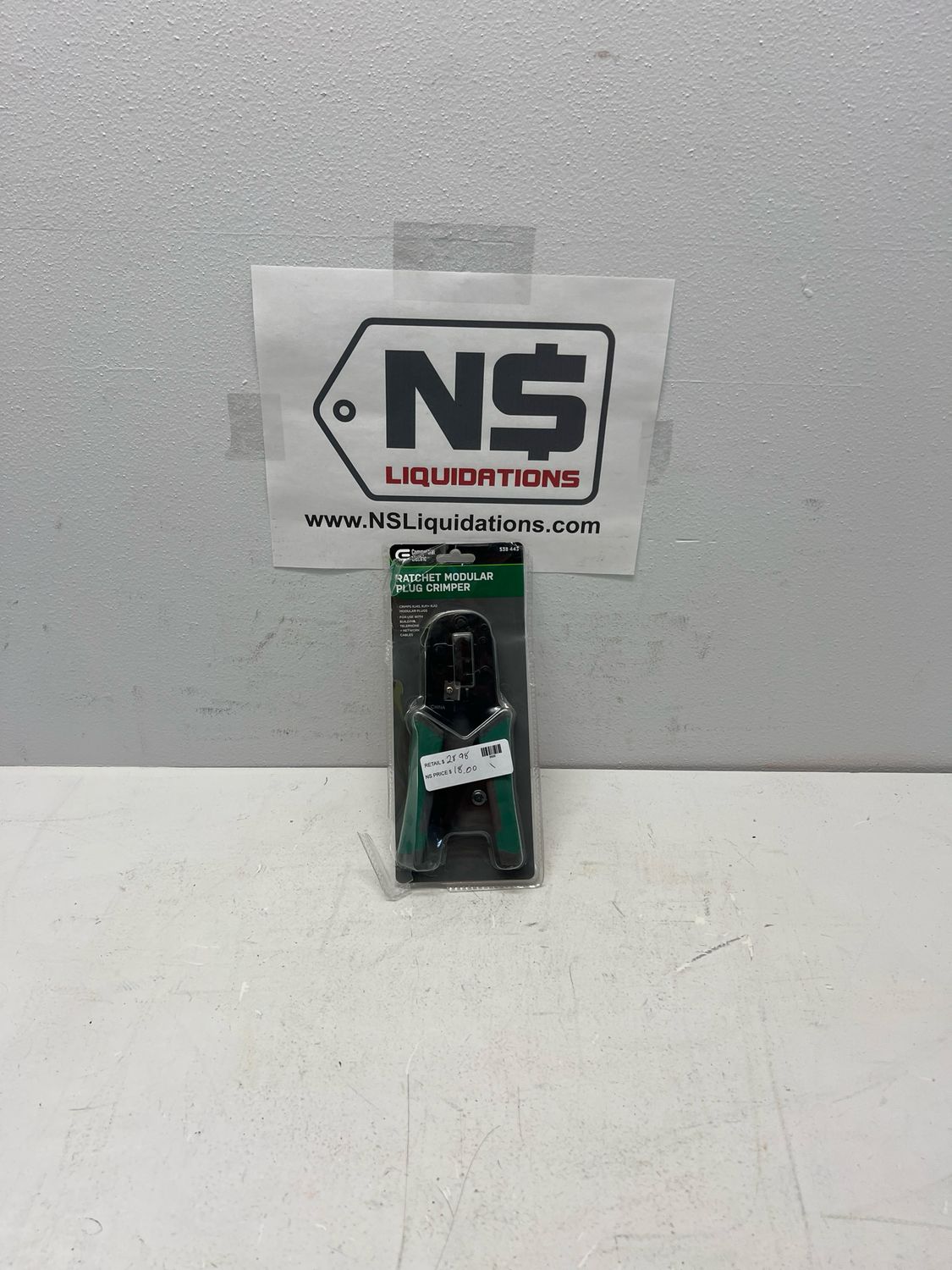 Commercial Electric Ratchet Modular Plug Crimper CE70806.