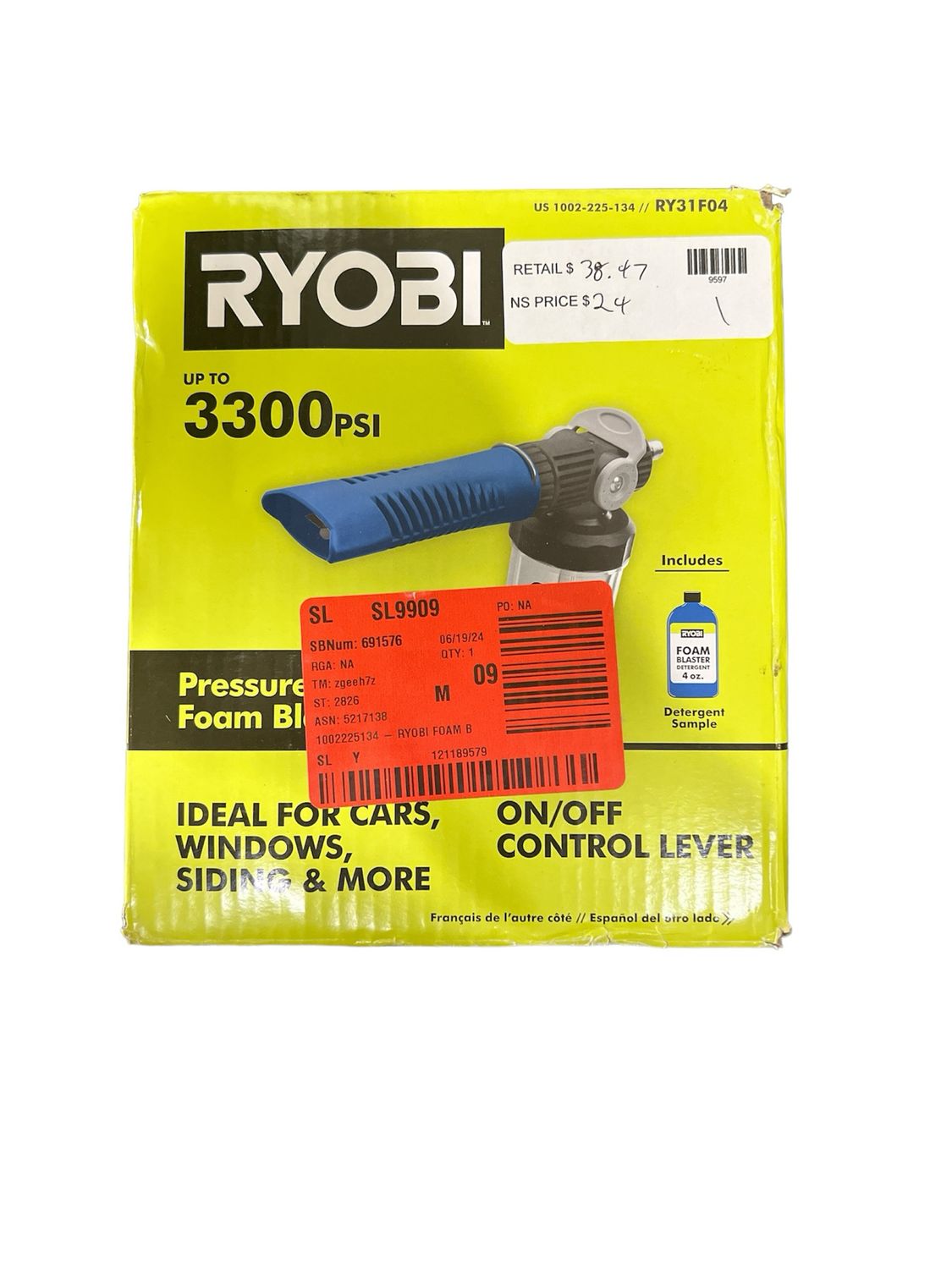Ryobi Pressure Washer Foam Blaster RY31F04