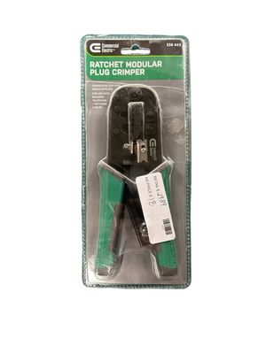 Commercial Electric Ratchet Modular Plug Crimper CE70806 ..