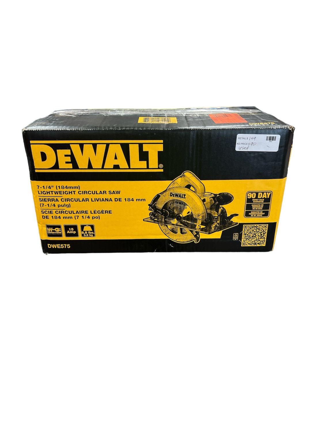 Dewalt 15 Amp Corded 7-1/4 in. Lightweight Circular Saw DWE575 .