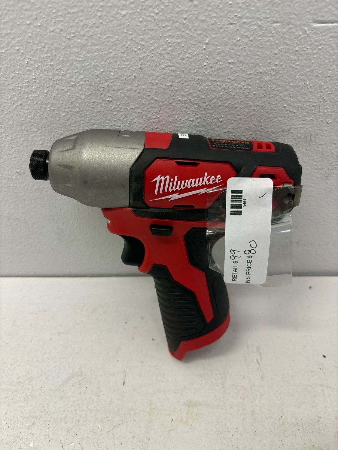 Milwaukee M12 12V Lithium-Ion Cordless 1/4 in. Hex Impact (Tool-Only) 2462-20 ...