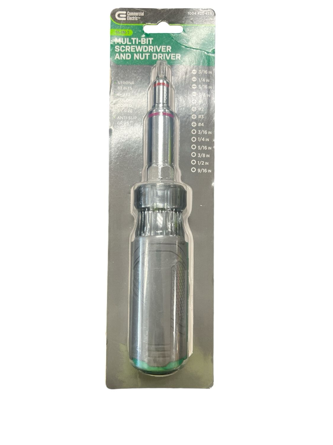 Commercial Electric Multi-Bit Screwdriver and Nut Driver CE180604 .