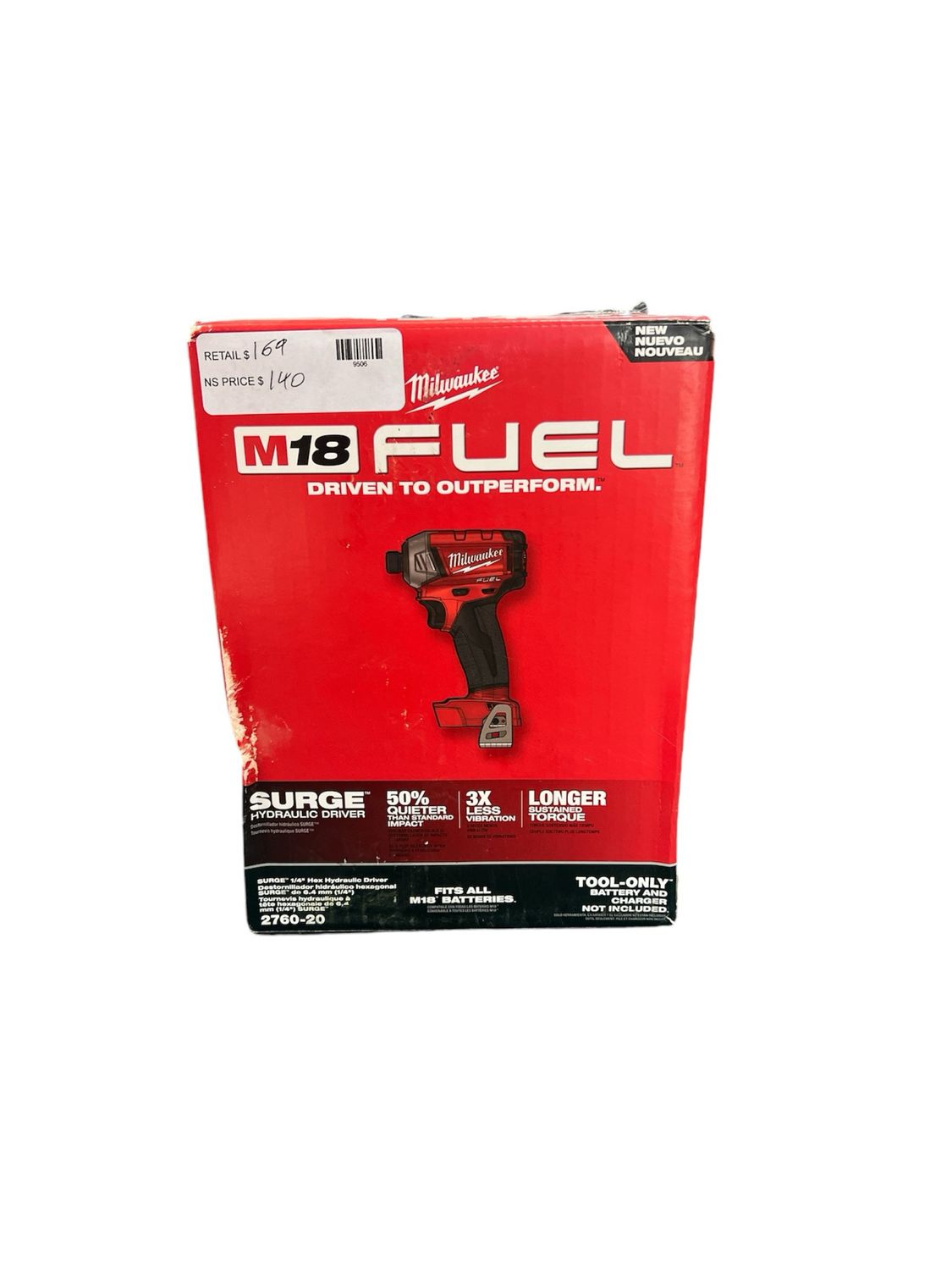 Milwaukee M18 FUEL SURGE 18V Lithium-Ion Brushless Cordless 1/4 in. Hex Impact Driver (Tool-Only) 2760-20