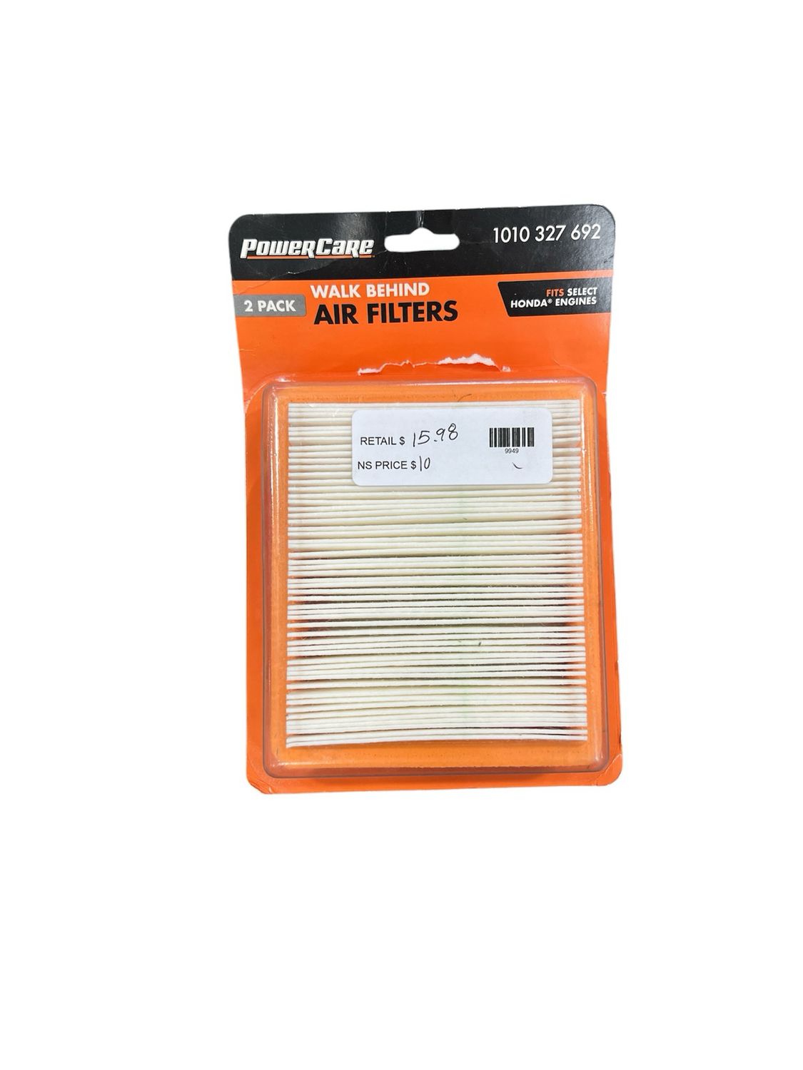 Powercare 2-PK Air Filter for Honda Engines, Replaces OEM Number 17211-ZL8-000, 08171-ZL8-001, 17211-ZL8-023 PCR4375 .