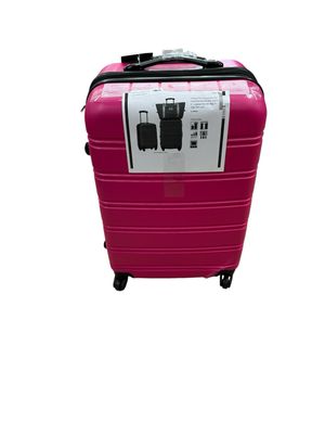 Merax 3-Piece Pink Expandable ABS Hardshell Spinner 20 in. and 24 in. Luggage Set with Bag, 3-Digit TSA Lock HYWXB0011AAH