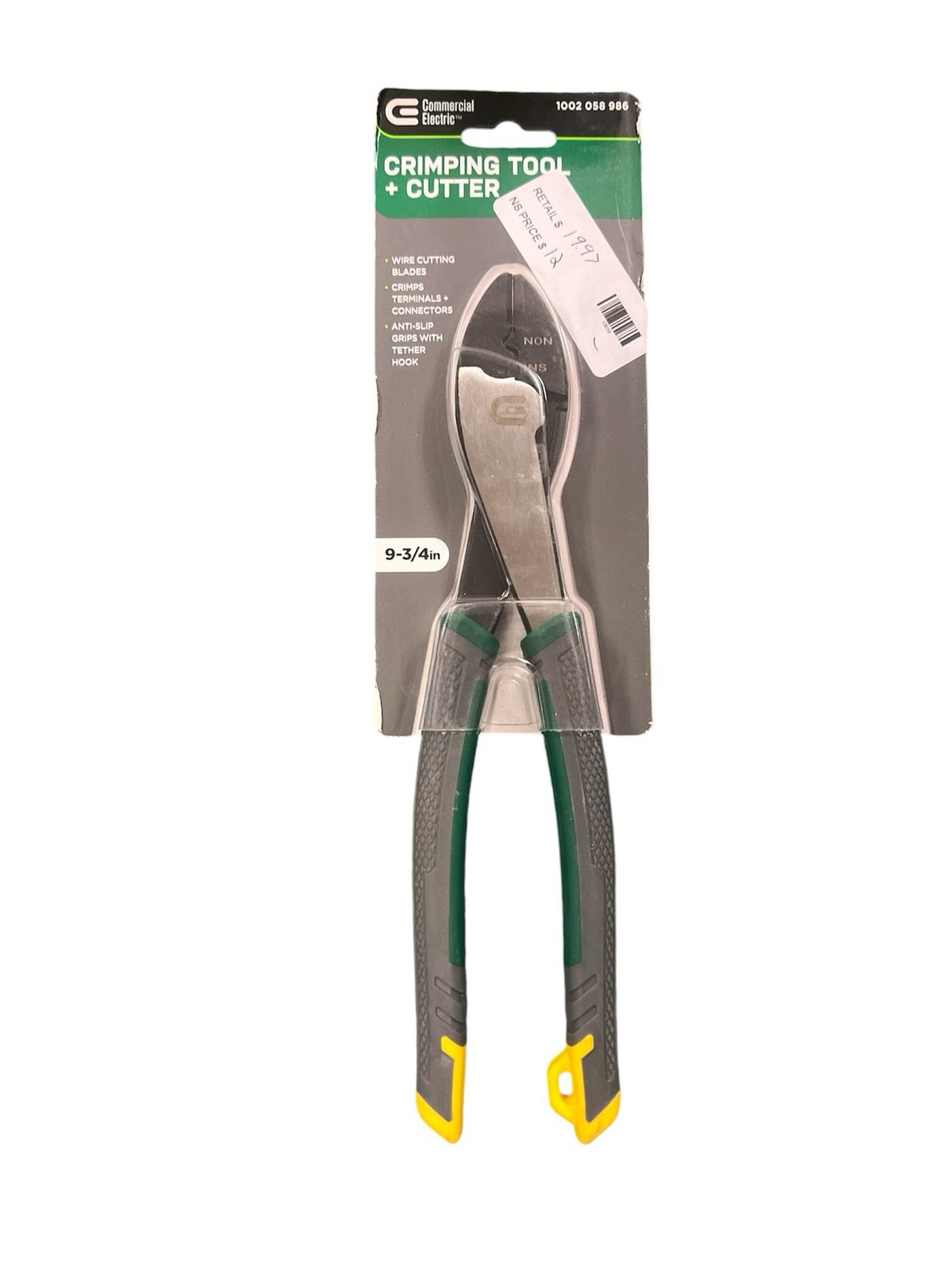 Commercial Electric 9-3/4 in. Crimping Tool and Cutter CE180409
