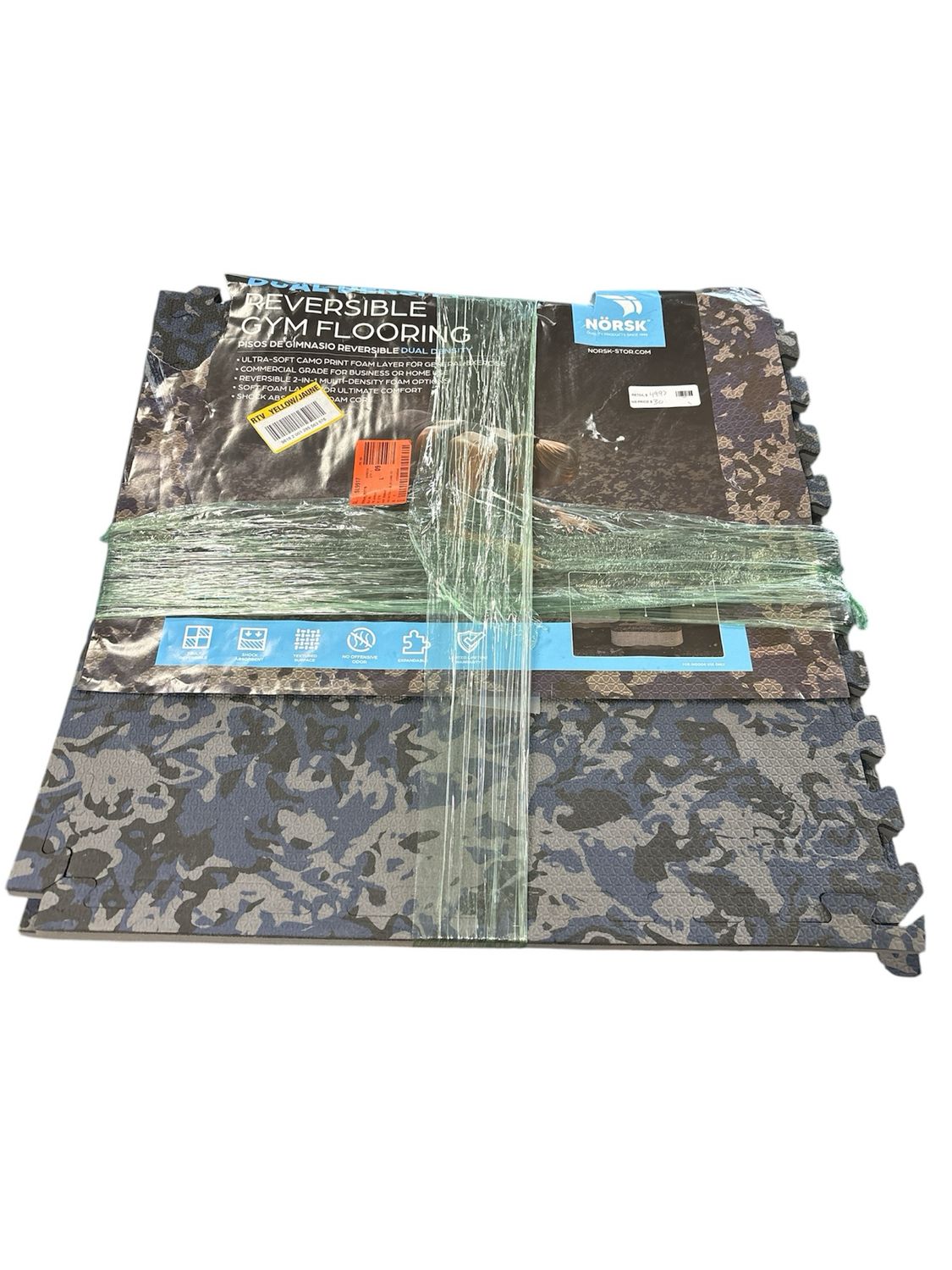 Norsk Blue Camo 25 in, x 25 in, x 0,55 in, Dual Sided Impact Foam Gym Tile (17,35 sq, ft,) 31203DDBC