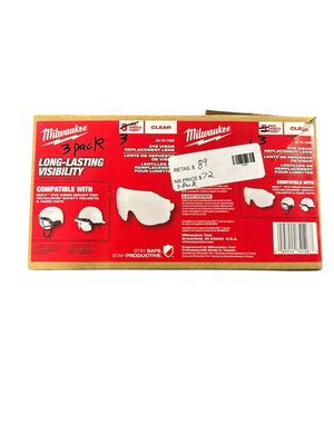 BOLT Fog-Free Clear Replacement Eye Visors Helmet Only (3-Pack) 48-73-1450