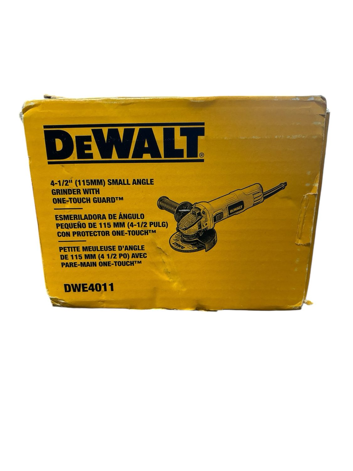 DEWALT 7 Amp 4.5 in. Small Corded Angle Grinder with 1-Touch Guard DWE4011 . .