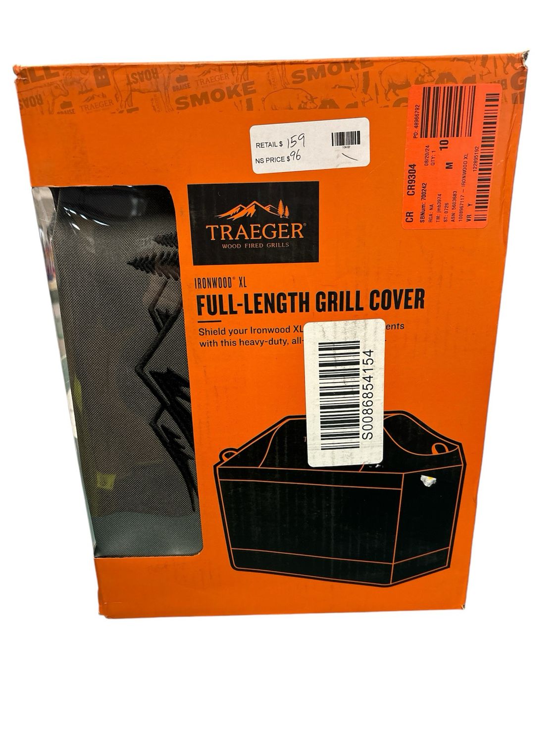 Traeger Ironwood XL Full Length Grill Cover BAC601