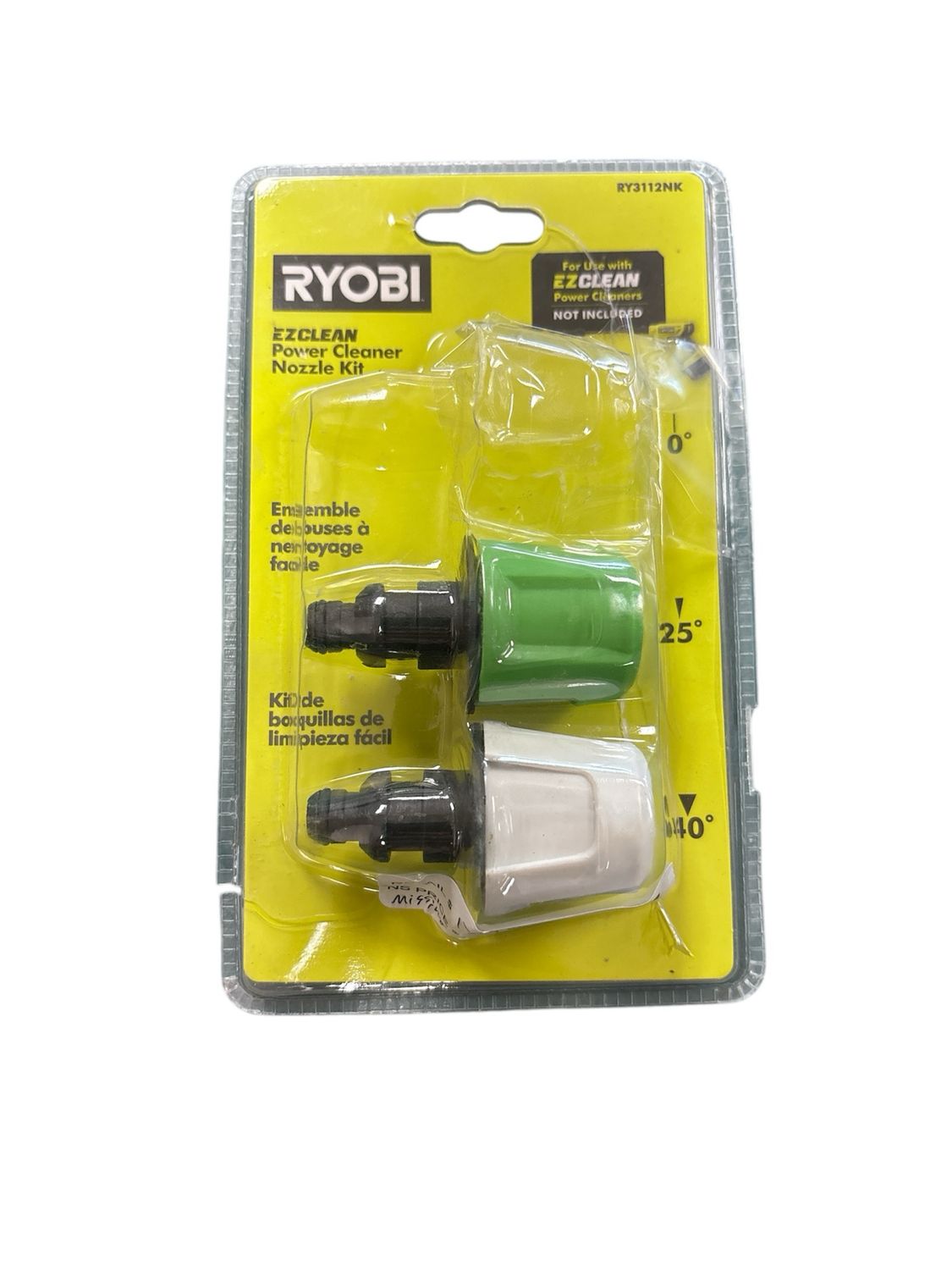 RYOBI EZClean Power Cleaner Nozzle Accessory Kit RY3112NK . .