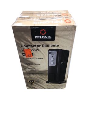 Pelonis 1,500-Watt Oil-Filled Radiant Electric Space Heater with Thermostat HO-0279 . .