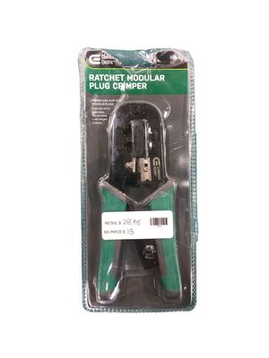 Commercial Electric Ratchet Modular Plug Crimper CE70806 . .