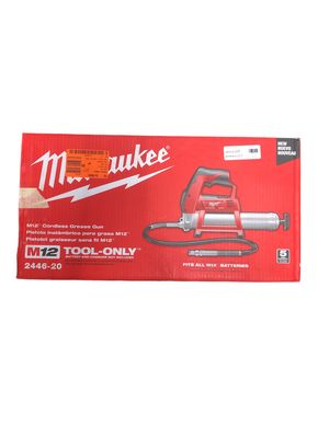 Milwaukee M12 12V Lithium-Ion Cordless Grease Gun (Tool-Only) 2446-20