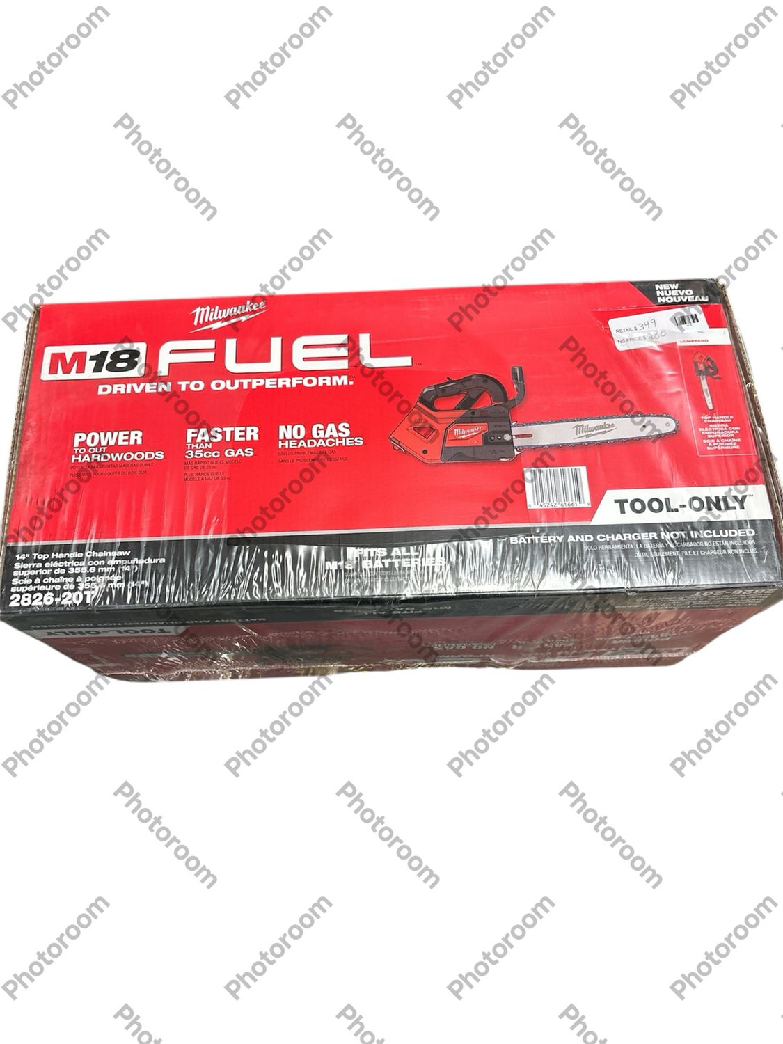 Milwaukee M18 FUEL 14 in. 18V Lithium-Ion Brushless Cordless Battery Top Handle Chainsaw (Tool Only) 2826-20T