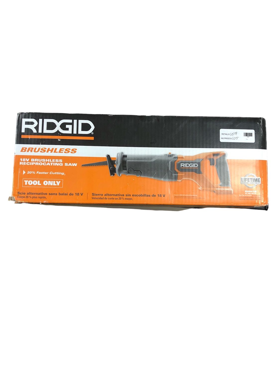 Ridgid 18V Brushless Cordless Reciprocating Saw (Tool Only) R8647B