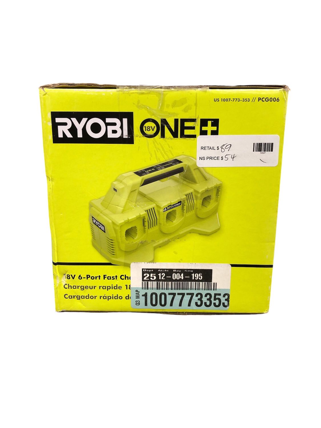 Ryobi ONE+ 18V 6-Port Fast Charger PCG006