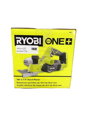 Ryobi ONE+ 18V Cordless 3-1/4 in. Planer (Tool Only) with Dust Bag P611