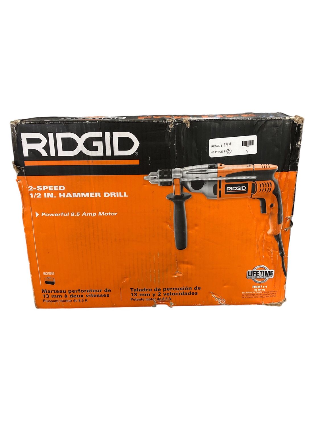 Ridgid 8.5 Amp Corded 1/2 in. Heavy-Duty Hammer Drill R50111