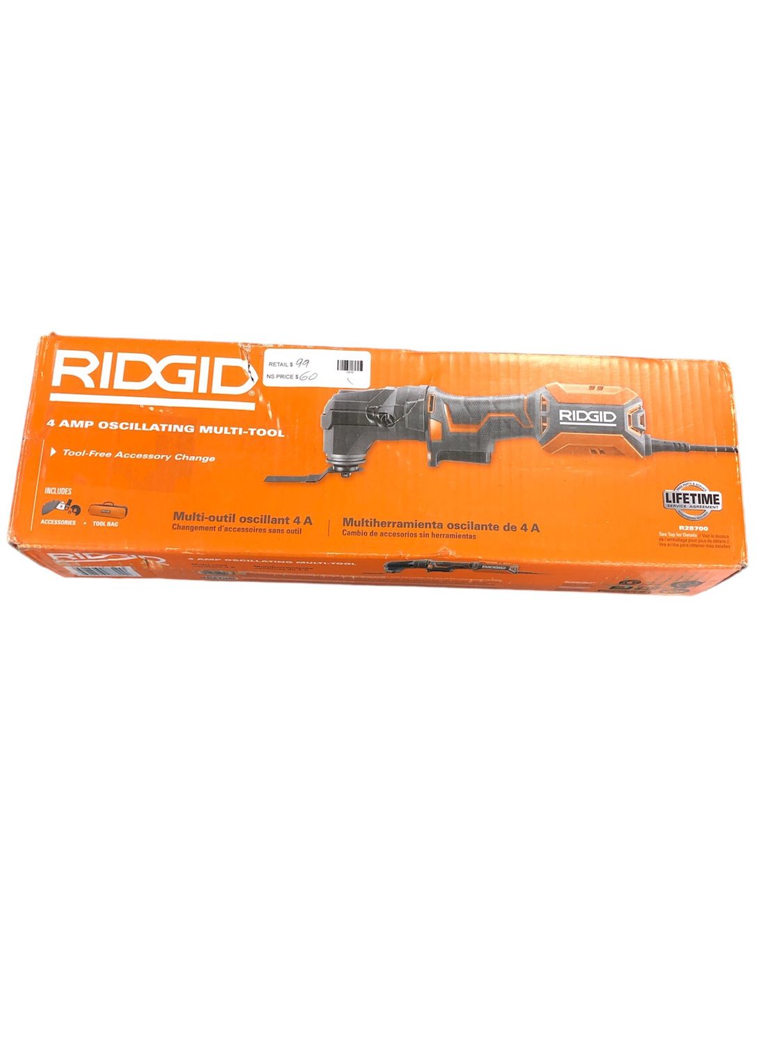 Ridgid 4 Amp Corded Oscillating Multi-Tool R28700 ..