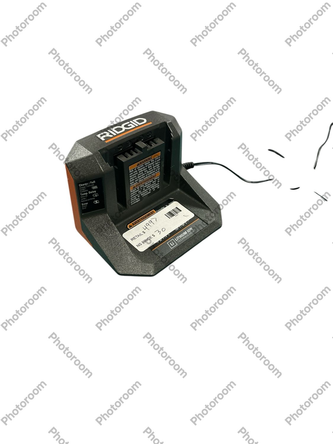 RIDGID 18V Lithium-Ion Charger AC86093N  .