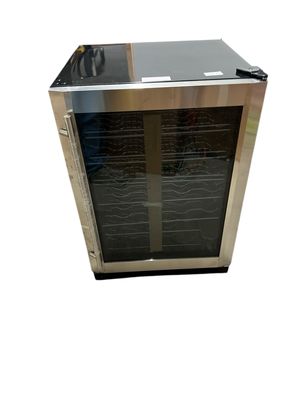 Vissani 23.4 in. 50 Bottle, 154 Can, Wine and Beverage Cooler with Stainless Steel Door HVBC58ST Bent Handle