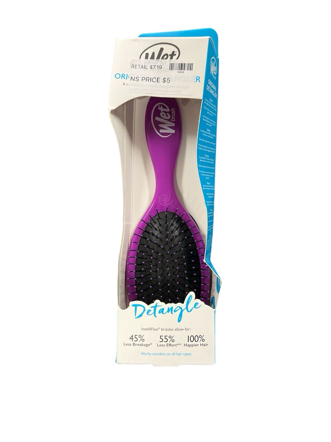 Wet Brush Detangling Brush, Original Detangler Brush- Wet &amp; Dry Tangle-Free Hair Brush for Women &amp; Men - No Tangle Soft &amp; Flexible Bristles for Straight, Curly, &amp; Thick Hair