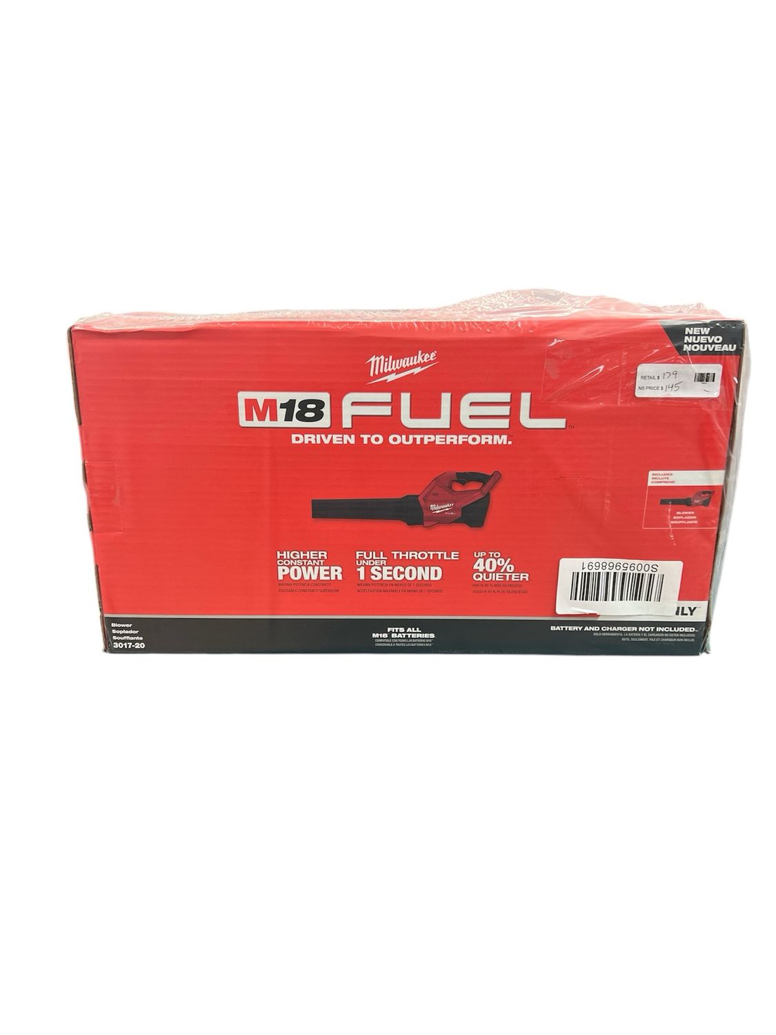 Milwaukee M18 FUEL 120 MPH 500 CFM 18V Lithium-Ion Brushless Cordless Handheld Blower (Tool-Only) 3017-20