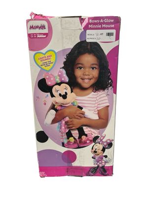 Disney Junior Minnie Mouse Bows-A-Glow Music and Lights Feature Plush Stuffed Animal, Kids Toys for Ages 3 Up, Amazon Exclusive by Just Play