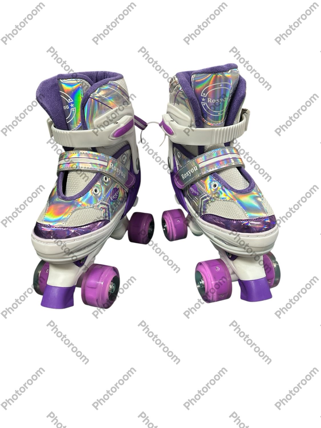 Rosyou Purple Roller Skates with Light Up Wheels Size 35-38