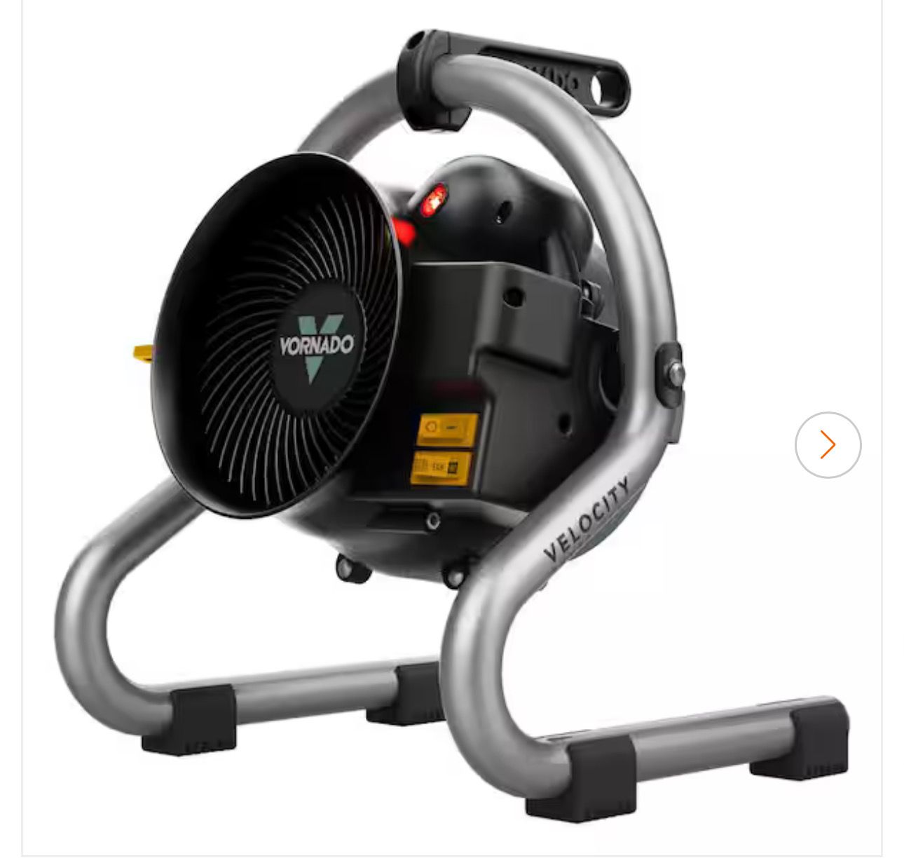 Vornado Velocity 1500-Watt HD Heater Fan 5118 BTU Forced Air Electric Portable Heater Furnace Advanced Safety Head Tilt EH1-0181-17