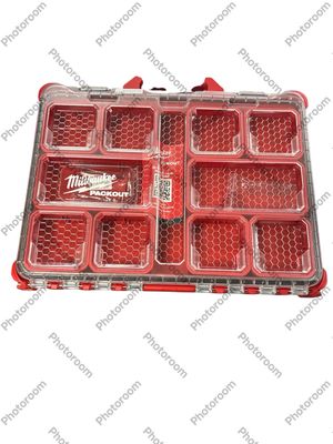 Milwaukee PACKOUT 11-Compartment Low-Profile Impact Resistant Portable Small Parts Organizer 48-22-8431