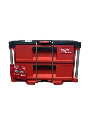 Milwaukee PACKOUT 22 in. 2-Drawer Tool Box with Metal Reinforced Corners 48-22-8442