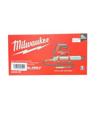 Milwaukee M12 12V Lithium-Ion Cordless Grease Gun (Tool-Only) 2446-20 New